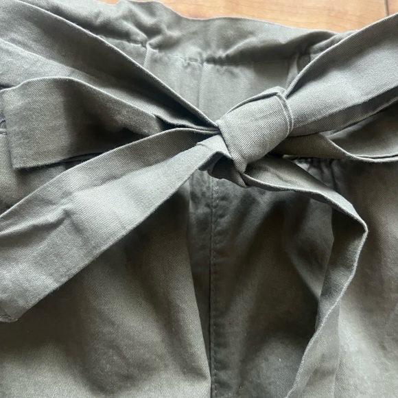 Girls paper bag waist belted pants 150 - Picture 5 of 8